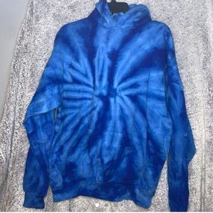 Dark blue tie dye hoodie